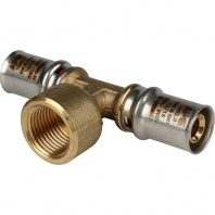 SFP-0007-001216 STOUT Тройник-переходник с внутренней резьбой 16х1/2"х16 для металлопластиковых труб прессовой