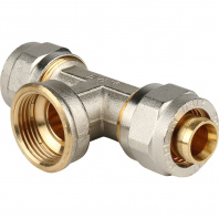 SFS-0012-003420 STOUT Тройник-переходник с внутренней резьбой 3/4"х20 для металлопластиковых труб винтовой