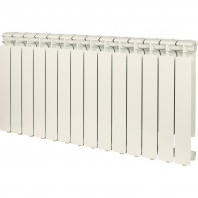 STOUT Bravo 500 14 секций радиатор алюминиевый боковое подключение RAL9010