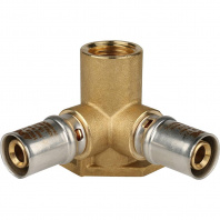 SFP-0015-001216 STOUT Тройник настенный с креплением  1/2"х16 для металлопластиковых труб прессовой