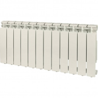 STOUT Bravo 350 12 секций радиатор алюминиевый боковое подключение RAL9010