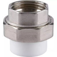 Муфта разъемная Kalde 32х1 1/4" с внутренней резьбой для полипропиленовых труб под сварку (цвет белый)