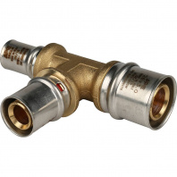 SFP-0005-262016 STOUT Тройник переходной 26х20х16 для металлопластиковых труб прессовой