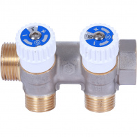 SMB 6852 341202 STOUT Коллектор распределительный 3/4", 2 отвода 1/2" плоское уплотнение