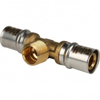 SFP-0008-201220 STOUT Тройник-переходник с наружной резьбой 20х1/2"х20 для металлопластиковых труб прессовой