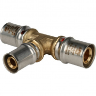 SFP-0005-201620 STOUT Тройник переходной 20х16х20 для металлопластиковых труб прессовой