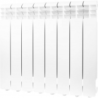 Global ISEO 500 8 секций радиатор алюминиевый боковое подключение (белый RAL 9010)