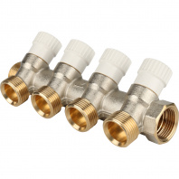 SMB 6851 343404 STOUT Коллектор распределительный 3/4", 4 отвода 3/4"ЕК
