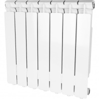 STOUT Bravo 500 7 секций радиатор алюминиевый боковое подключение RAL9010