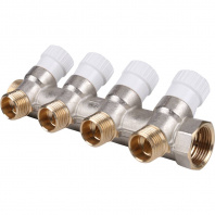 SMB 6851 341204  STOUT Коллектор распределительный 3/4", 4 отвода 1/2"
