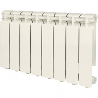 STOUT Bravo 350 8 секций радиатор алюминиевый боковое подключение RAL9010