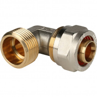 SFS-0006-000126 STOUT Угольник-переходник с наружной резьбой 1"x26 для металлопластиковых труб винтовой