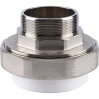 Муфта разъемная Kalde 110x4" с наружной резьбой для полипропиленовых труб под сварку (цвет белый)