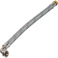 SHF-0166-252525 STOUT  Гибкая подводка для воды  НР 1 х ВР 1  угловая ,  длина 600 мм