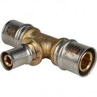 SFP-0005-261626 STOUT Тройник переходной 26х16х26 для металлопластиковых труб прессовой