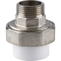 Муфта разъемная Kalde 25x3/4" с наружной резьбой для полипропиленовых труб под сварку (цвет белый)