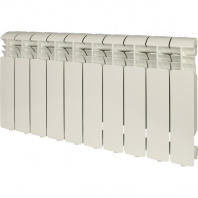 Global ISEO 350 10 секций радиатор алюминиевый боковое подключение (белый RAL 9010)