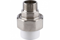 Муфта разъемная Kalde 20x1/2" с наружной резьбой для полипропиленовых труб под сварку (цвет белый)